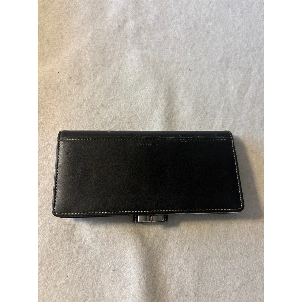 Unbranded Genuine‎ Leather  Wallet Women OS Black Good Kiss Lock Organizer